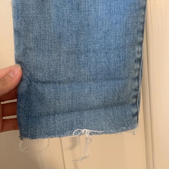 Madewell The High Rise Slim Crop Boyjean distressed raw hem Size 26 - Picture 6 of 14